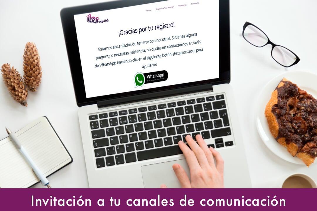 Comparte tus canales de contacto